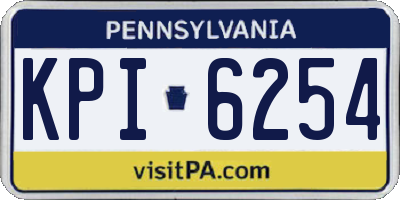 PA license plate KPI6254