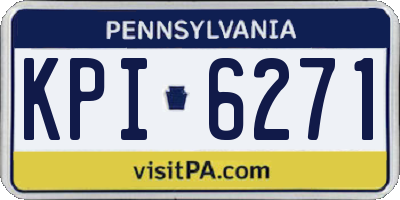 PA license plate KPI6271