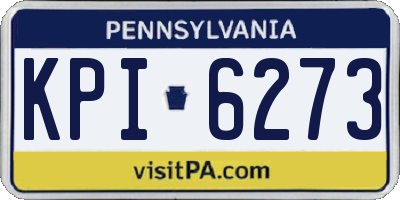 PA license plate KPI6273