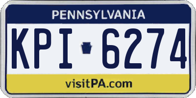 PA license plate KPI6274