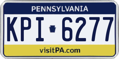 PA license plate KPI6277
