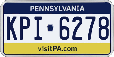 PA license plate KPI6278