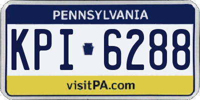 PA license plate KPI6288