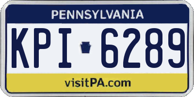 PA license plate KPI6289