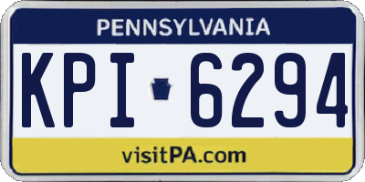 PA license plate KPI6294