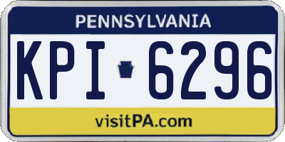 PA license plate KPI6296