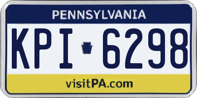 PA license plate KPI6298