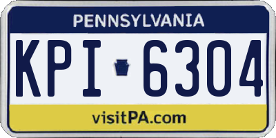 PA license plate KPI6304