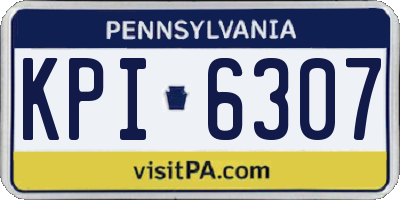 PA license plate KPI6307