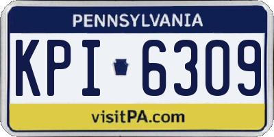 PA license plate KPI6309