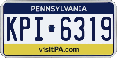 PA license plate KPI6319