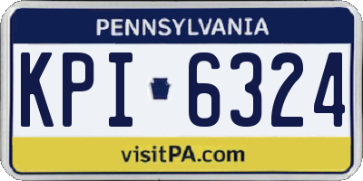 PA license plate KPI6324