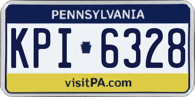 PA license plate KPI6328