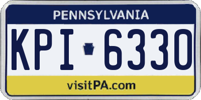 PA license plate KPI6330