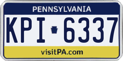 PA license plate KPI6337