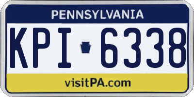 PA license plate KPI6338