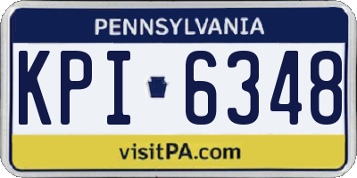 PA license plate KPI6348