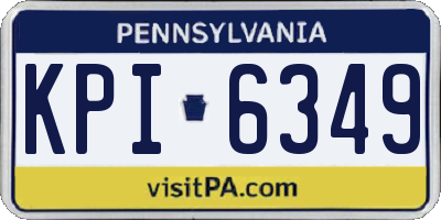 PA license plate KPI6349