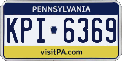 PA license plate KPI6369