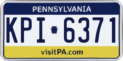 PA license plate KPI6371