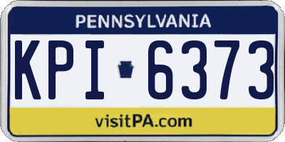 PA license plate KPI6373