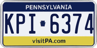 PA license plate KPI6374