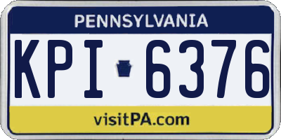 PA license plate KPI6376