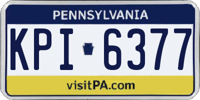 PA license plate KPI6377