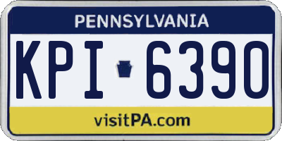 PA license plate KPI6390