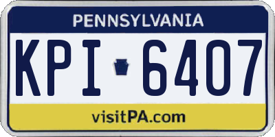 PA license plate KPI6407