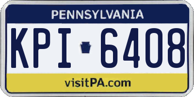 PA license plate KPI6408