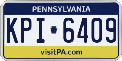PA license plate KPI6409