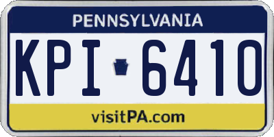 PA license plate KPI6410