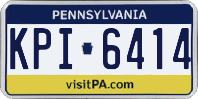 PA license plate KPI6414