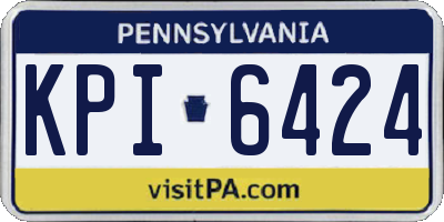 PA license plate KPI6424