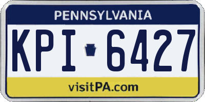 PA license plate KPI6427