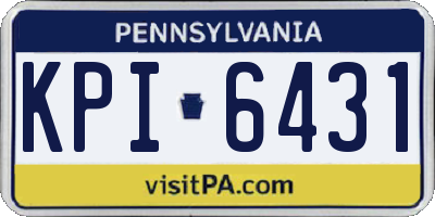 PA license plate KPI6431