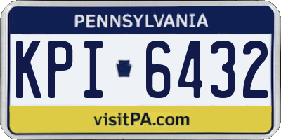 PA license plate KPI6432