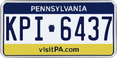 PA license plate KPI6437