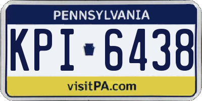 PA license plate KPI6438