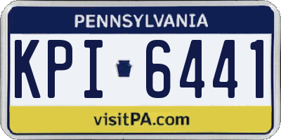 PA license plate KPI6441