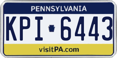 PA license plate KPI6443