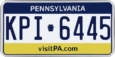 PA license plate KPI6445