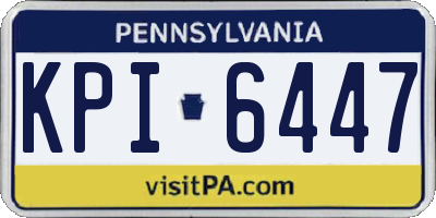 PA license plate KPI6447