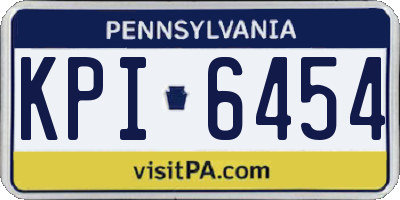 PA license plate KPI6454