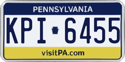 PA license plate KPI6455