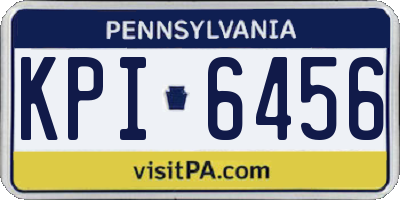PA license plate KPI6456