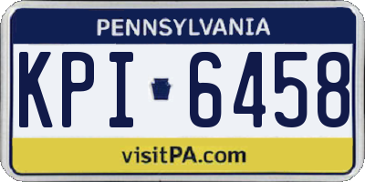 PA license plate KPI6458
