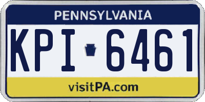 PA license plate KPI6461