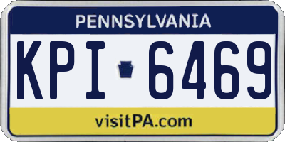 PA license plate KPI6469